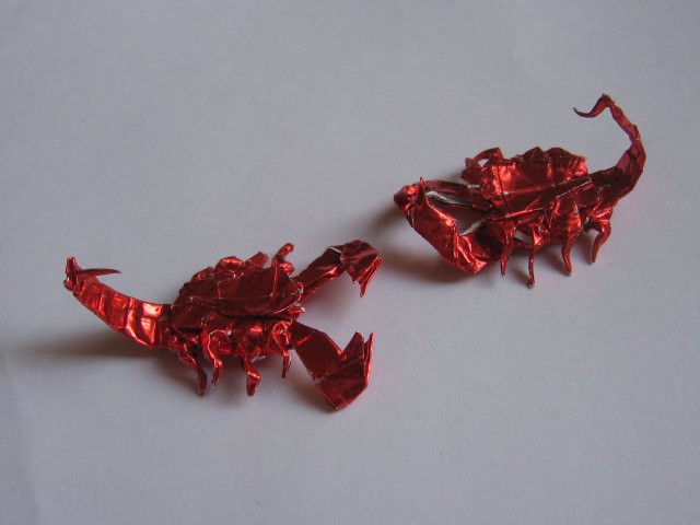 Scorpion (Robert Lang): Folded from 15cm Squares
