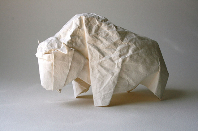 Bison designed and folded by Giang Dinh