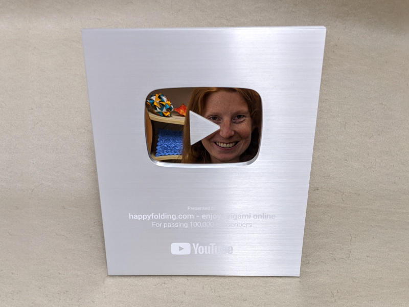 My Actual Silver Play Button | Happy Folding