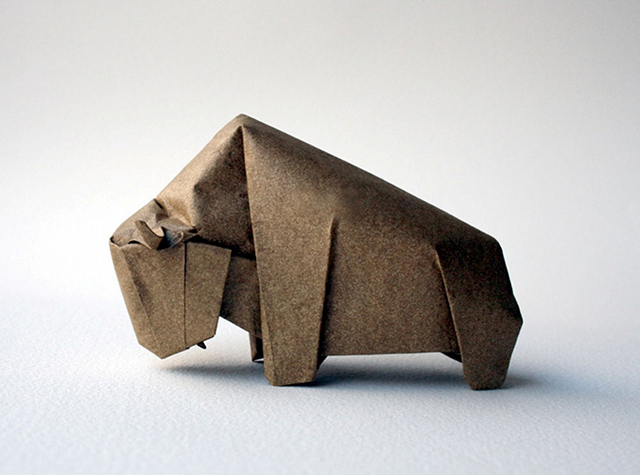 Bison designed and folded by Giang Dinh