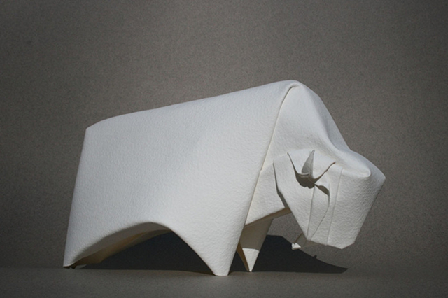 Bison designed and folded by Giang Dinh